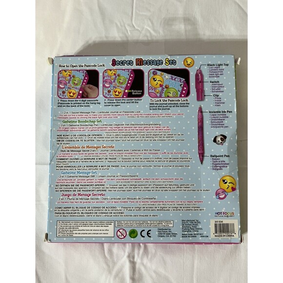 Hot Focus Secret Diary with Passcode and Invisible Ink 8” journal FREE SHIPPING - Picture 10 of 10